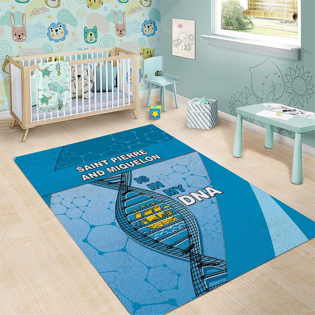 Saint Pierre And Miquelon Is In My DNA Area Rug - Wonder Print Shop
