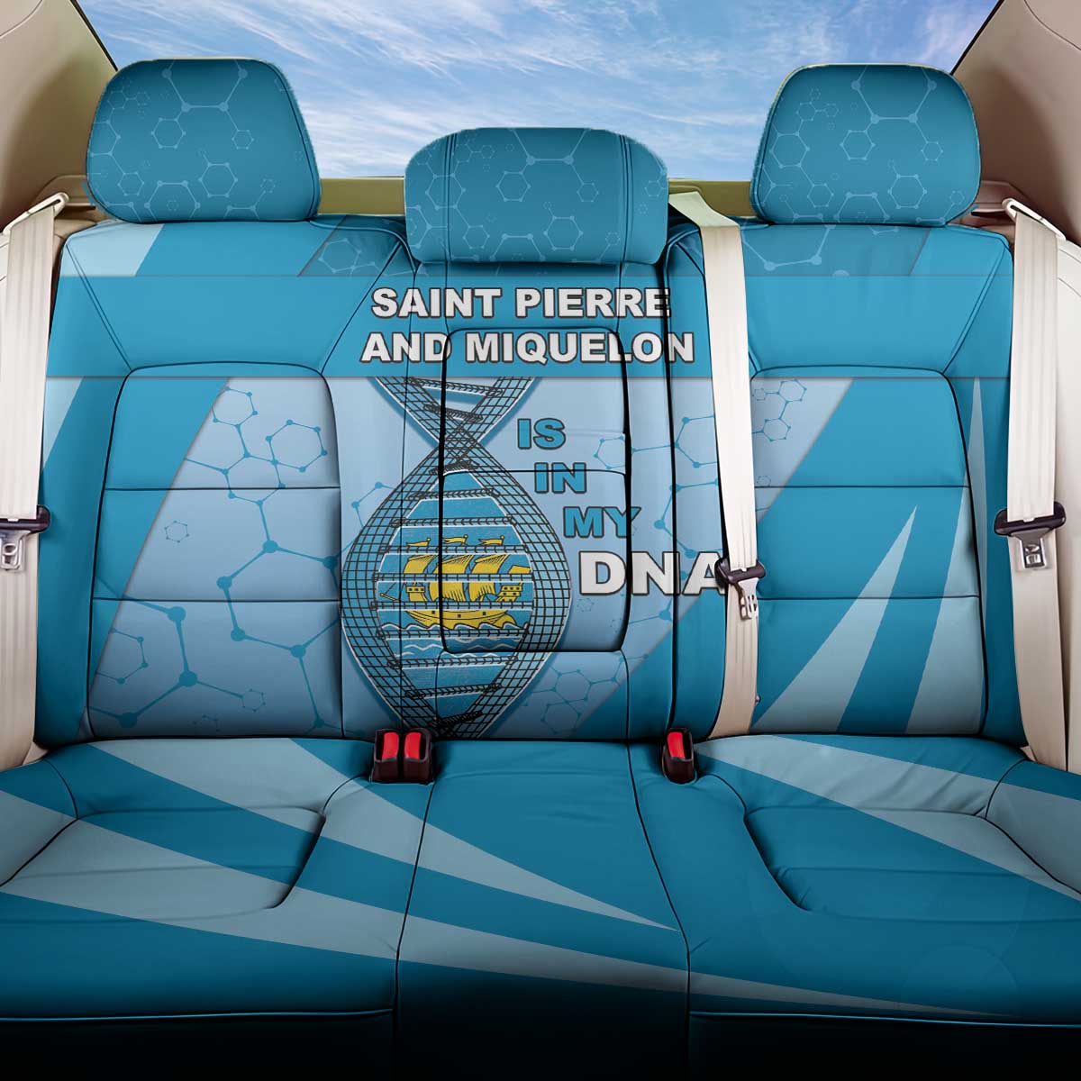 Saint Pierre And Miquelon Is In My DNA Back Car Seat Cover - Wonder Print Shop