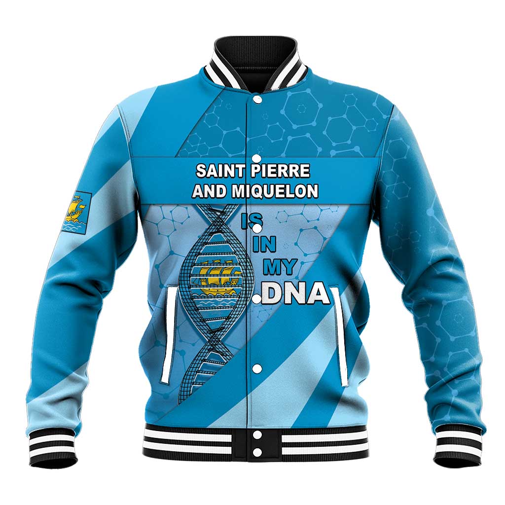 Saint Pierre And Miquelon Is In My DNA Baseball Jacket - Wonder Print Shop