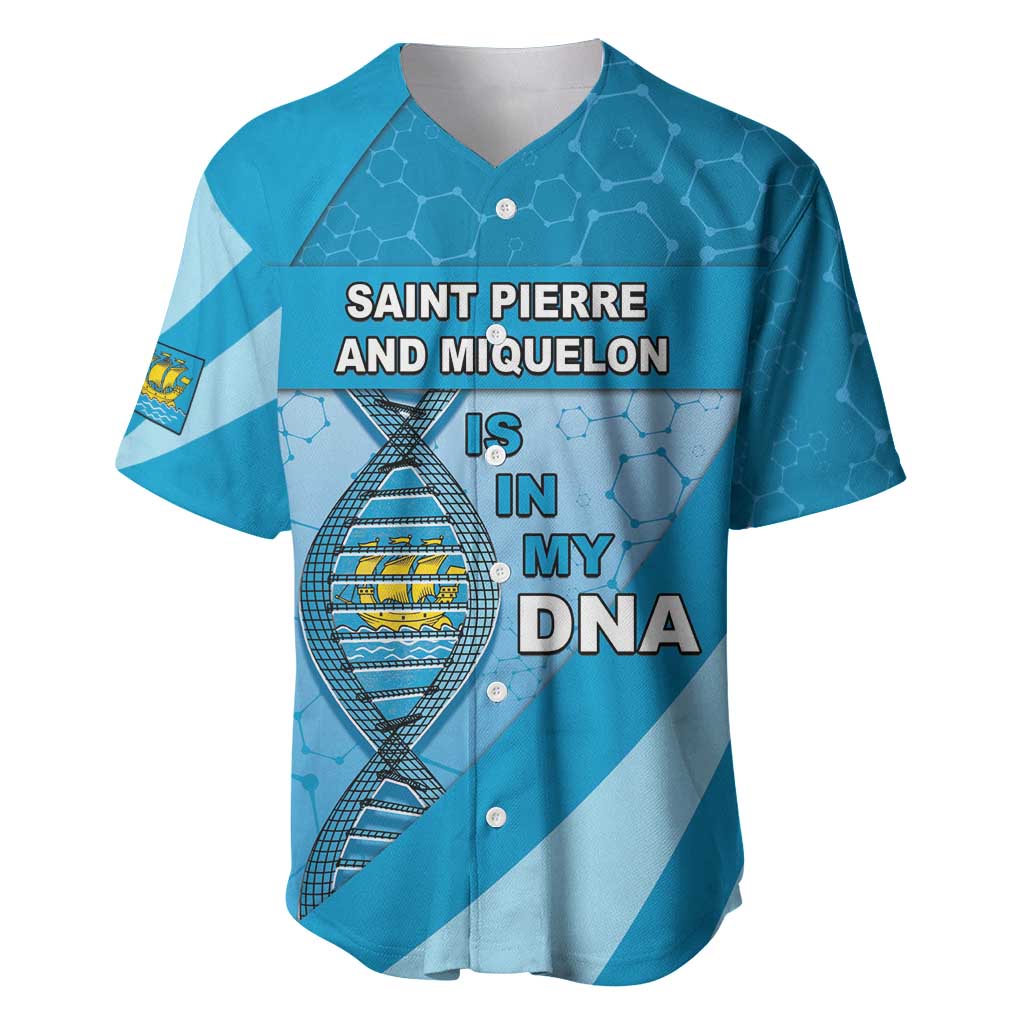 Saint Pierre And Miquelon Is In My DNA Baseball Jersey - Wonder Print Shop