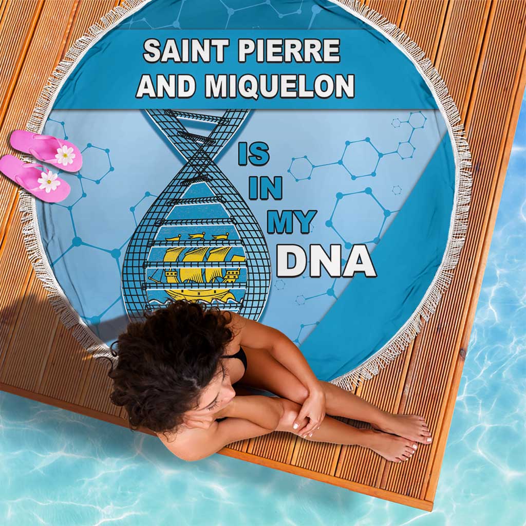 Saint Pierre And Miquelon Is In My DNA Beach Blanket - Wonder Print Shop