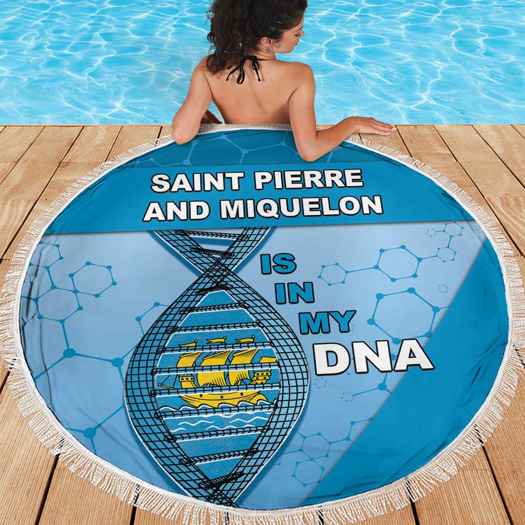 Saint Pierre And Miquelon Is In My DNA Beach Blanket - Wonder Print Shop