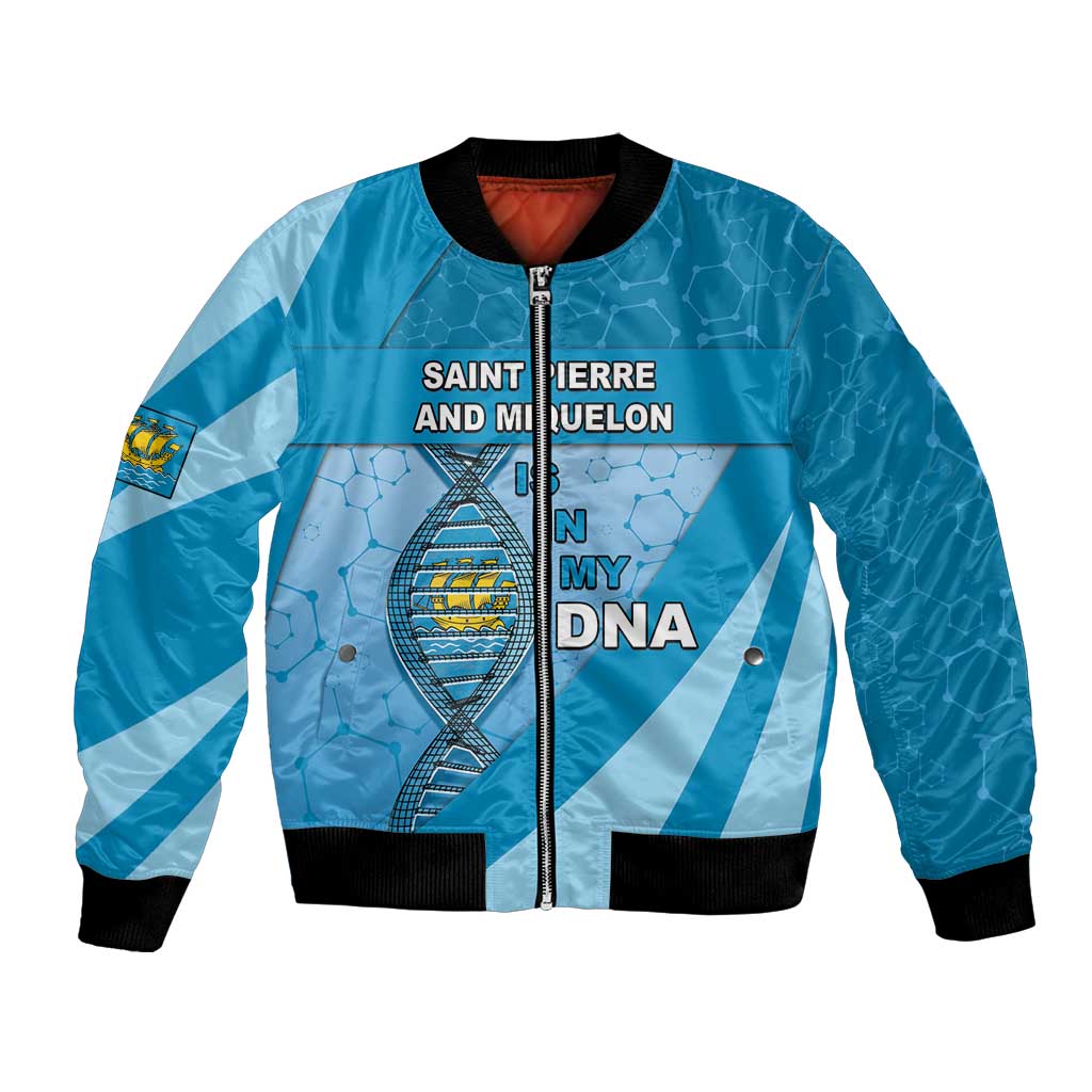 Saint Pierre And Miquelon Is In My DNA Bomber Jacket - Wonder Print Shop