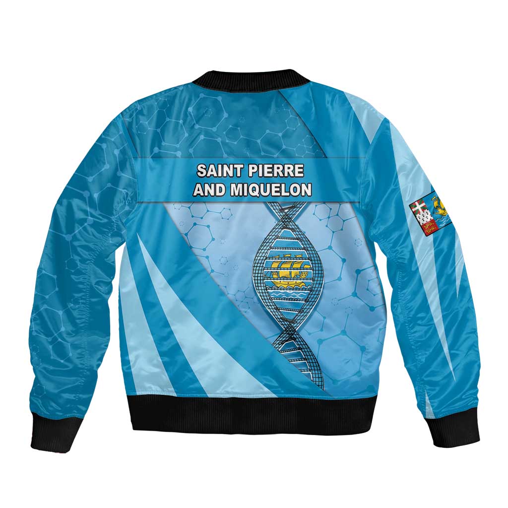 Saint Pierre And Miquelon Is In My DNA Bomber Jacket - Wonder Print Shop