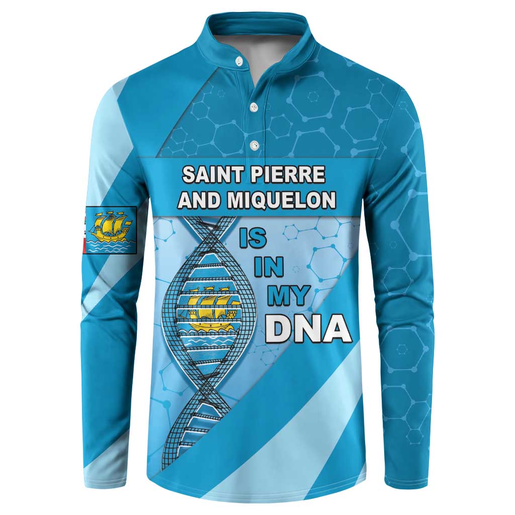 Saint Pierre And Miquelon Is In My DNA Button Sweatshirt - Wonder Print Shop