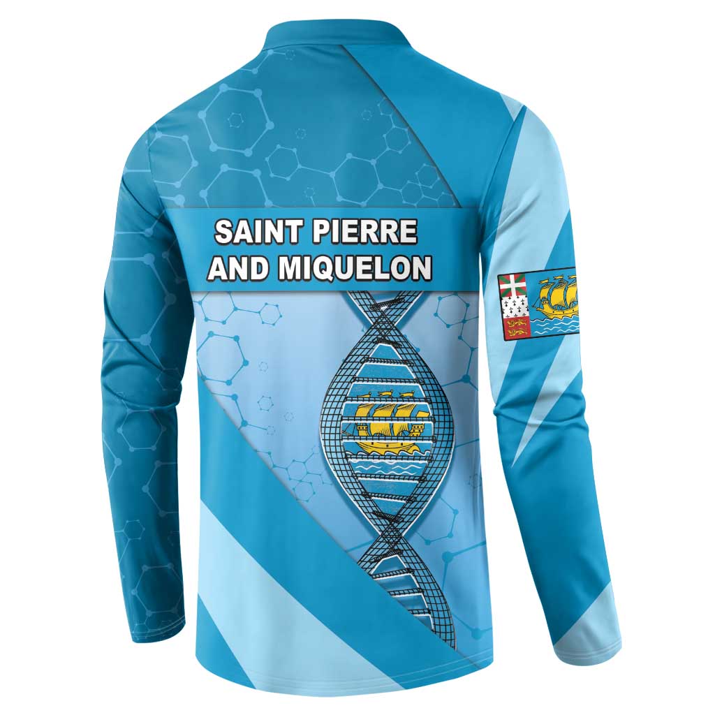 Saint Pierre And Miquelon Is In My DNA Button Sweatshirt - Wonder Print Shop