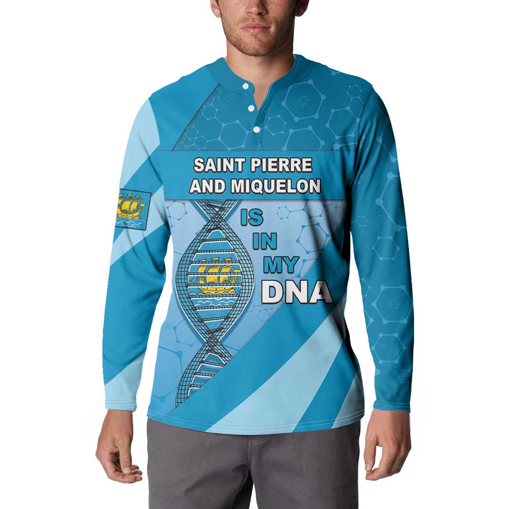 Saint Pierre And Miquelon Is In My DNA Button Sweatshirt - Wonder Print Shop