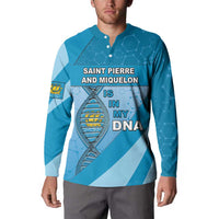 Saint Pierre And Miquelon Is In My DNA Button Sweatshirt - Wonder Print Shop