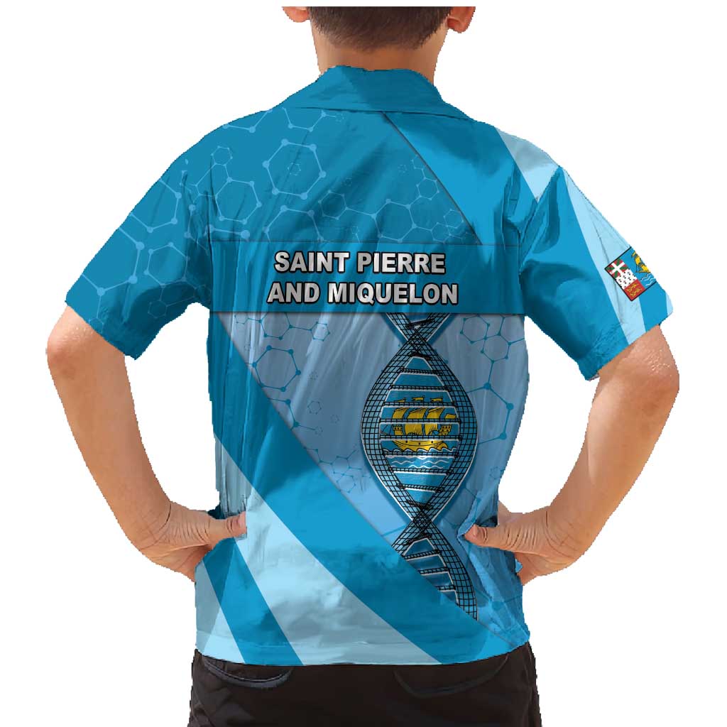 Saint Pierre And Miquelon Is In My DNA Family Matching Mermaid Dress and Hawaiian Shirt - Wonder Print Shop