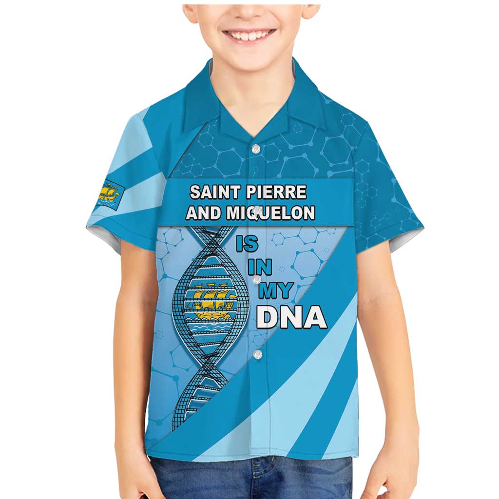 Saint Pierre And Miquelon Is In My DNA Family Matching Mermaid Dress and Hawaiian Shirt - Wonder Print Shop