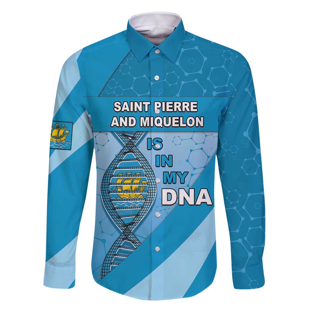 Saint Pierre And Miquelon Is In My DNA Family Matching Off Shoulder Maxi Dress and Hawaiian Shirt - Wonder Print Shop