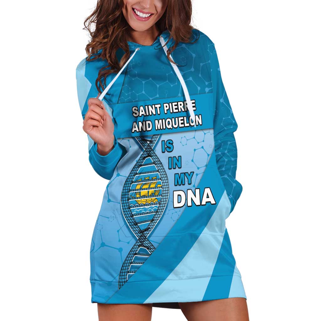 Saint Pierre And Miquelon Is In My DNA Hoodie Dress - Wonder Print Shop