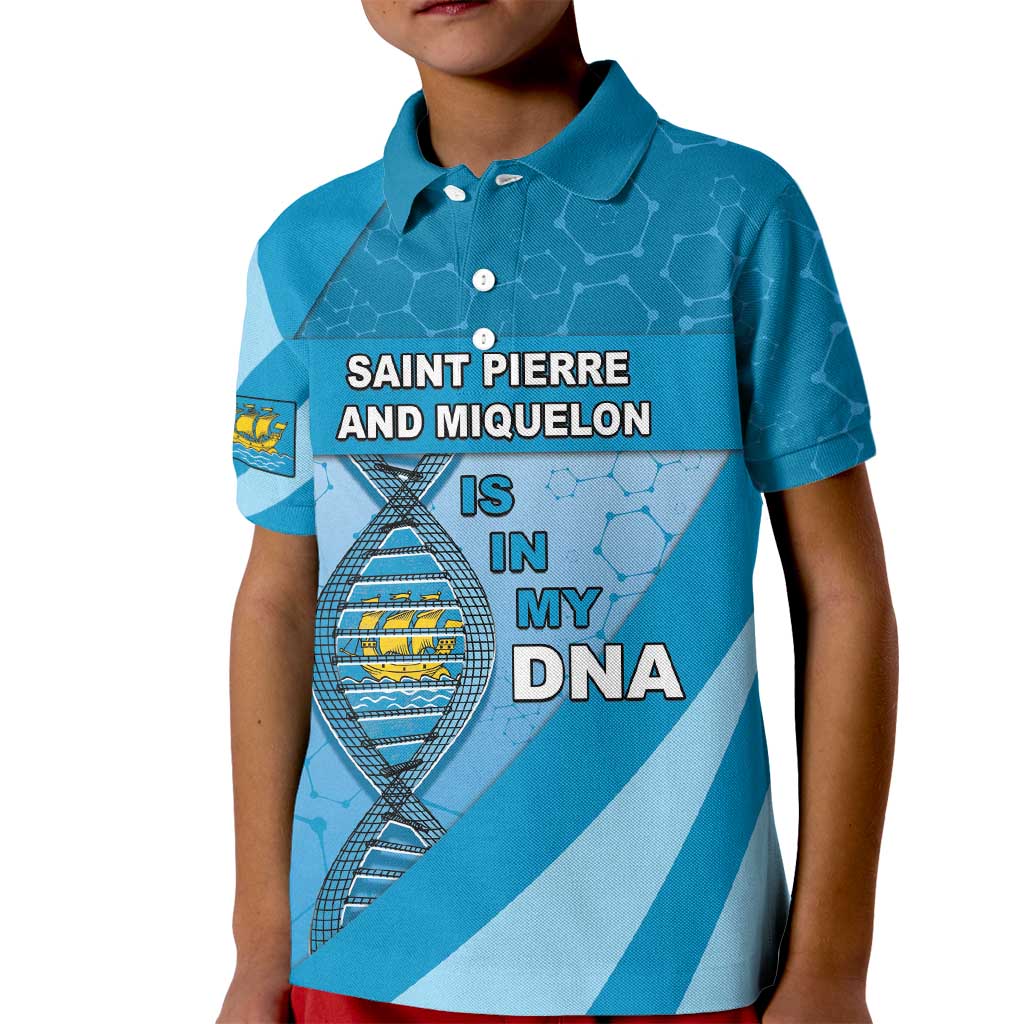 Saint Pierre And Miquelon Is In My DNA Kid Polo Shirt - Wonder Print Shop