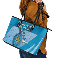 Saint Pierre And Miquelon Is In My DNA Leather Tote Bag - Wonder Print Shop