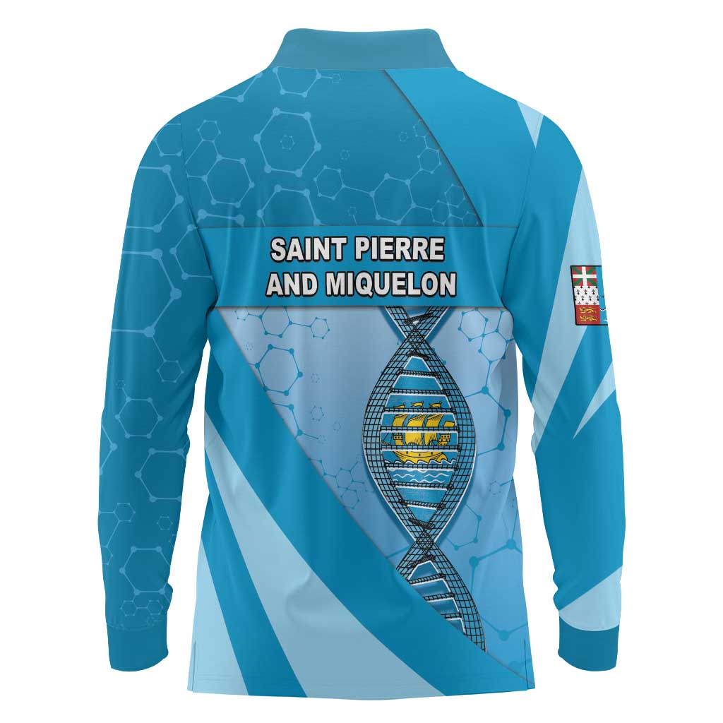 Saint Pierre And Miquelon Is In My DNA Long Sleeve Polo Shirt - Wonder Print Shop