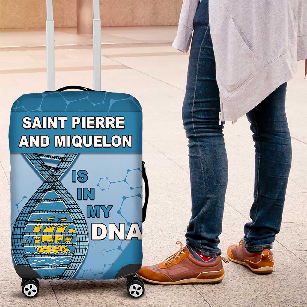 Saint Pierre And Miquelon Is In My DNA Luggage Cover - Wonder Print Shop