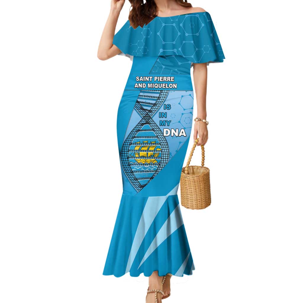 Saint Pierre And Miquelon Is In My DNA Mermaid Dress - Wonder Print Shop
