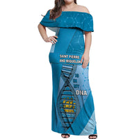 Saint Pierre And Miquelon Is In My DNA Off Shoulder Maxi Dress - Wonder Print Shop