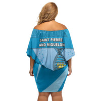 Saint Pierre And Miquelon Is In My DNA Off Shoulder Short Dress - Wonder Print Shop
