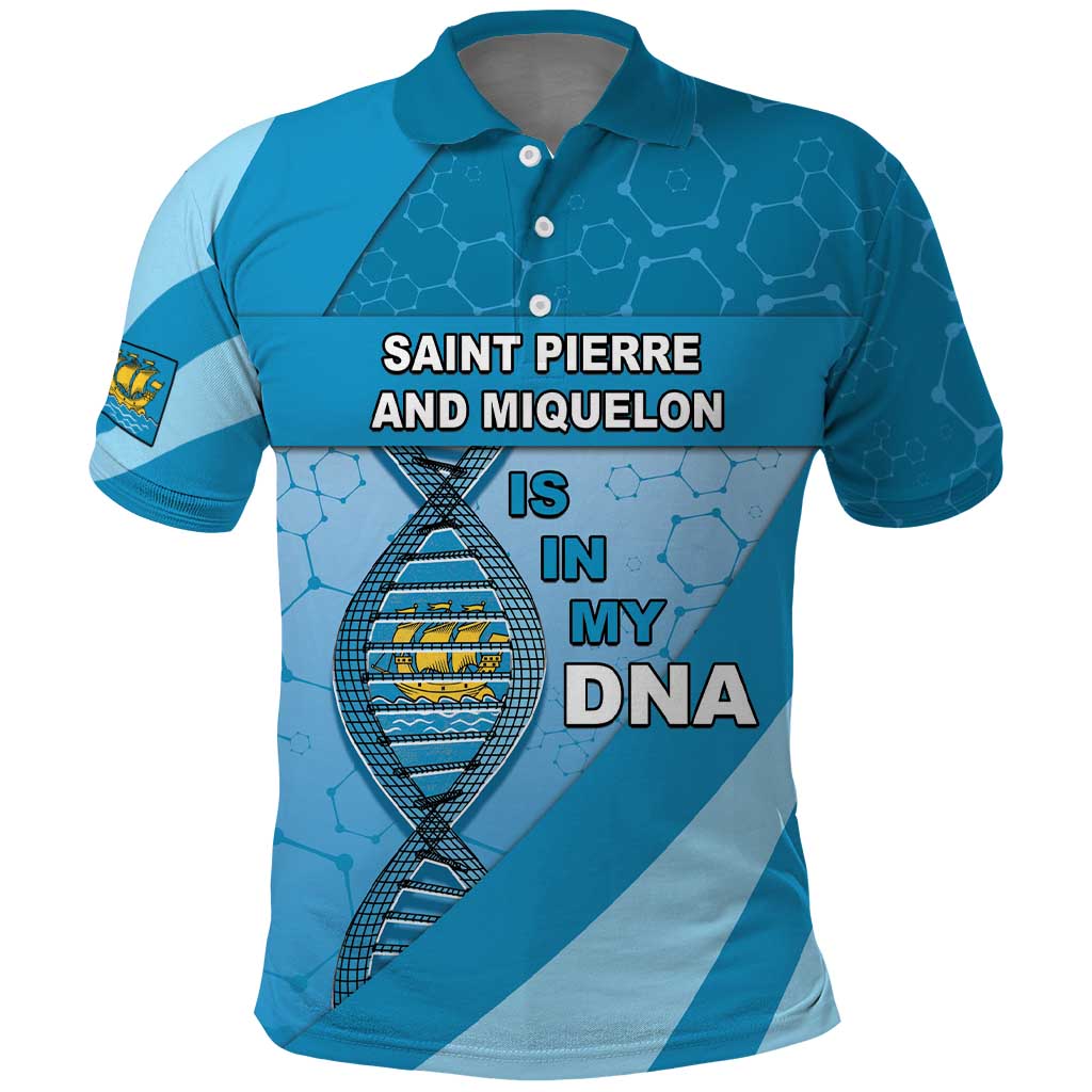 Saint Pierre And Miquelon Is In My DNA Polo Shirt - Wonder Print Shop