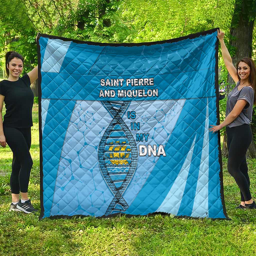 Saint Pierre And Miquelon Is In My DNA Quilt - Wonder Print Shop