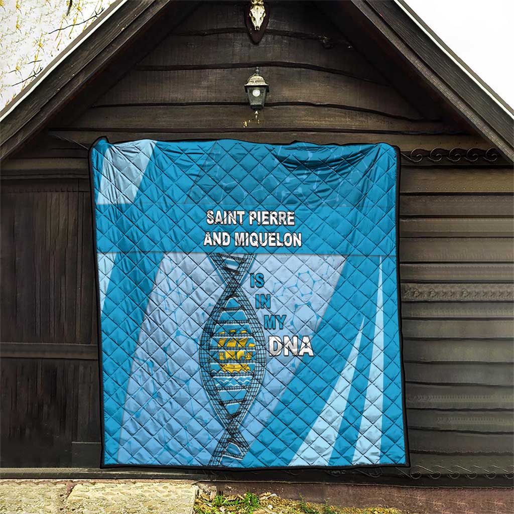 Saint Pierre And Miquelon Is In My DNA Quilt - Wonder Print Shop