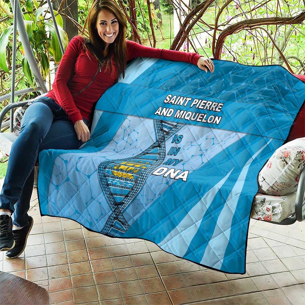Saint Pierre And Miquelon Is In My DNA Quilt - Wonder Print Shop