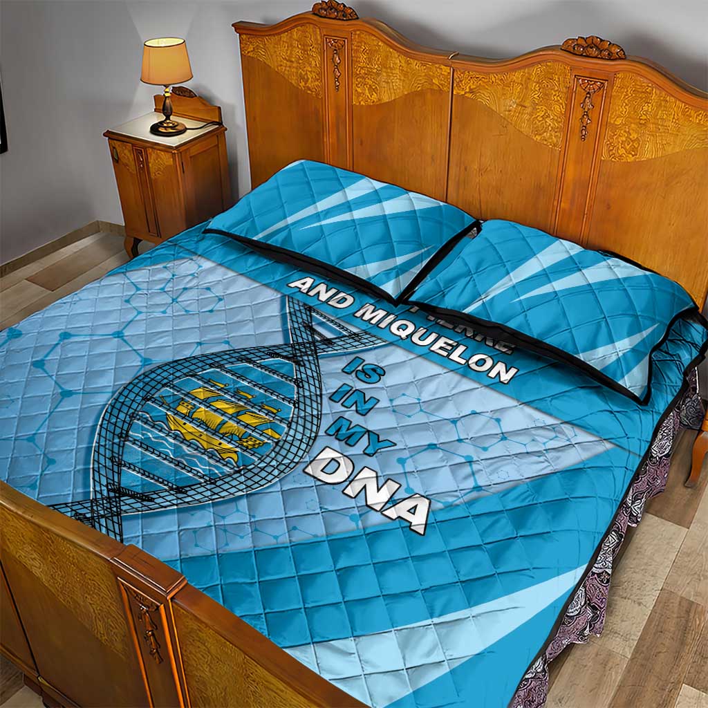 Saint Pierre And Miquelon Is In My DNA Quilt Bed Set - Wonder Print Shop