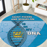 Saint Pierre And Miquelon Is In My DNA Round Carpet - Wonder Print Shop