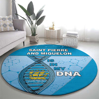 Saint Pierre And Miquelon Is In My DNA Round Carpet - Wonder Print Shop