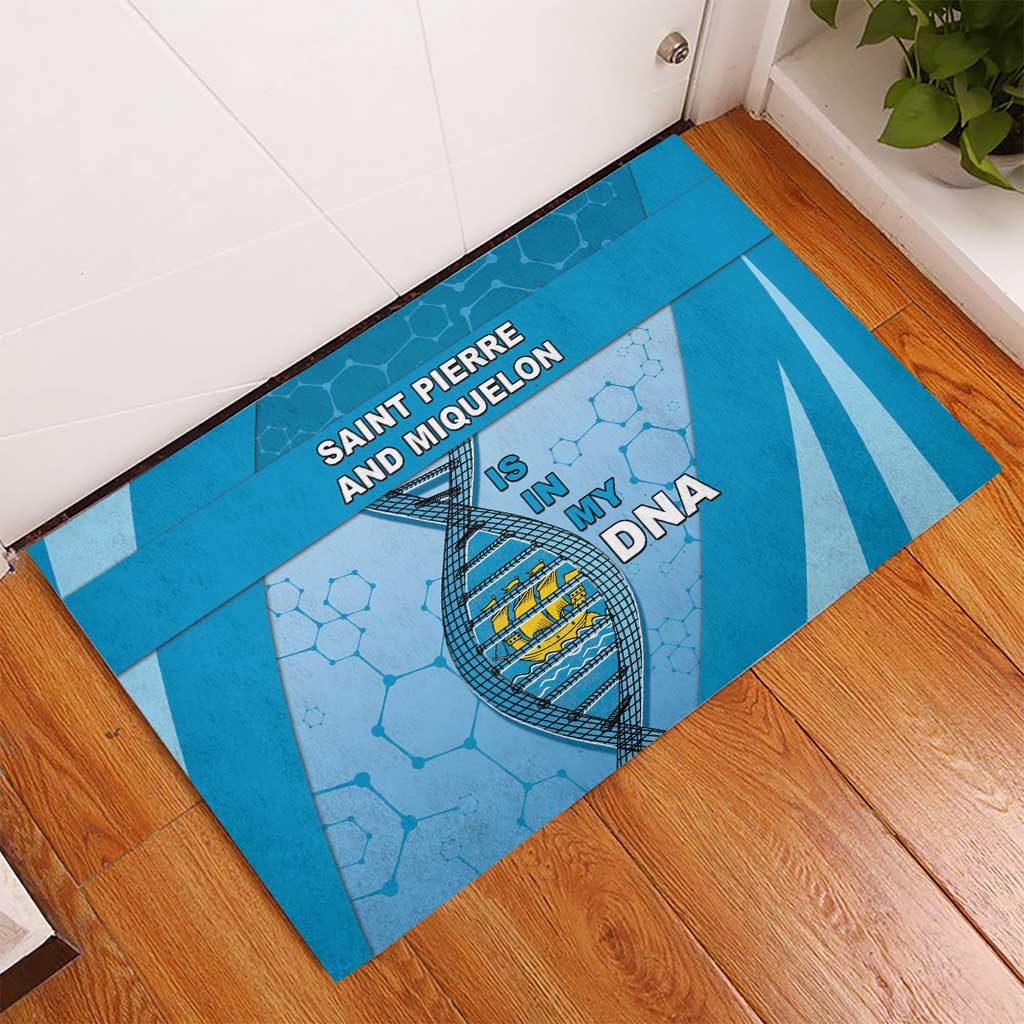 Saint Pierre And Miquelon Is In My DNA Rubber Doormat - Wonder Print Shop