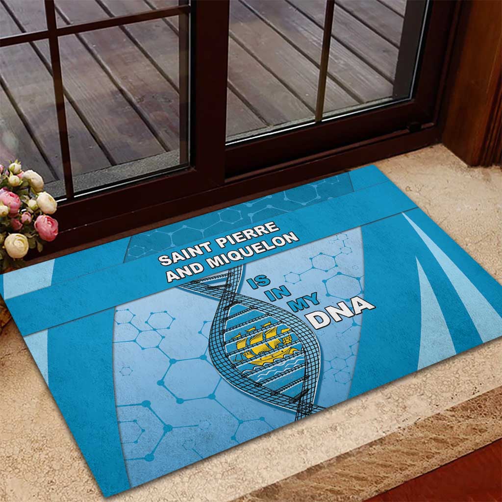 Saint Pierre And Miquelon Is In My DNA Rubber Doormat - Wonder Print Shop