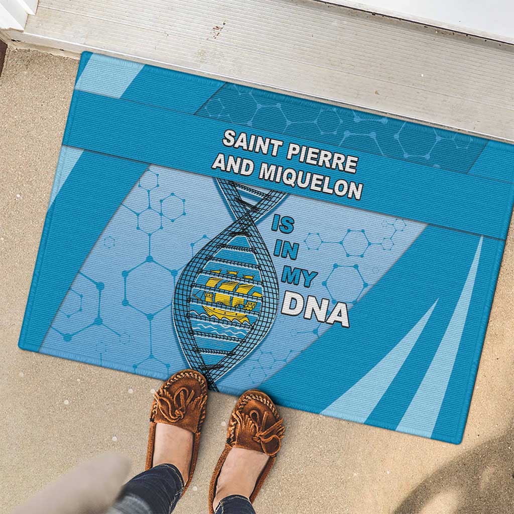 Saint Pierre And Miquelon Is In My DNA Rubber Doormat - Wonder Print Shop