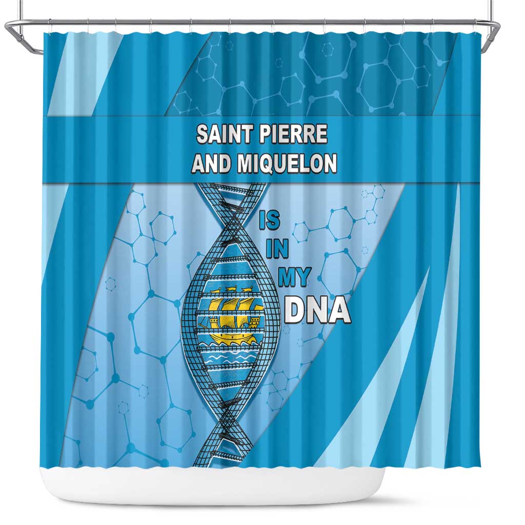 Saint Pierre And Miquelon Is In My DNA Shower Curtain - Wonder Print Shop