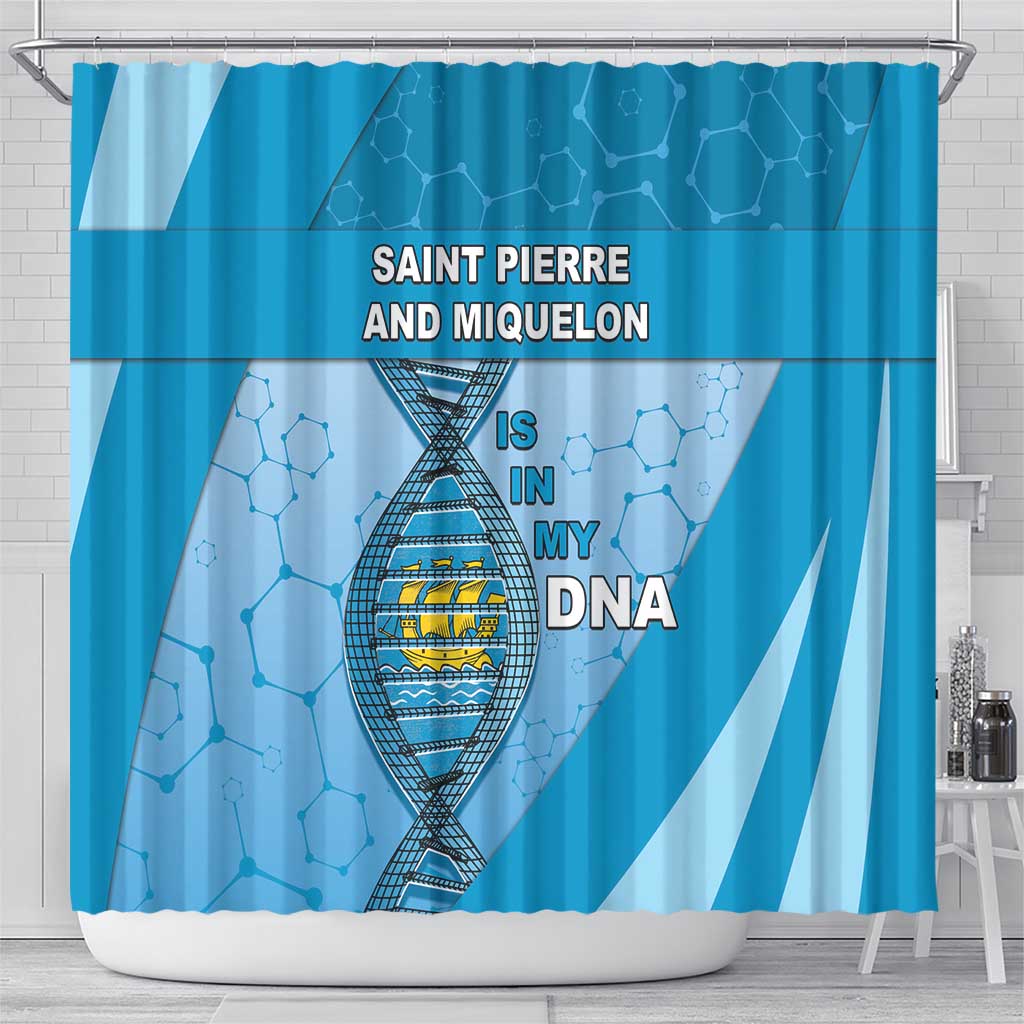 Saint Pierre And Miquelon Is In My DNA Shower Curtain - Wonder Print Shop