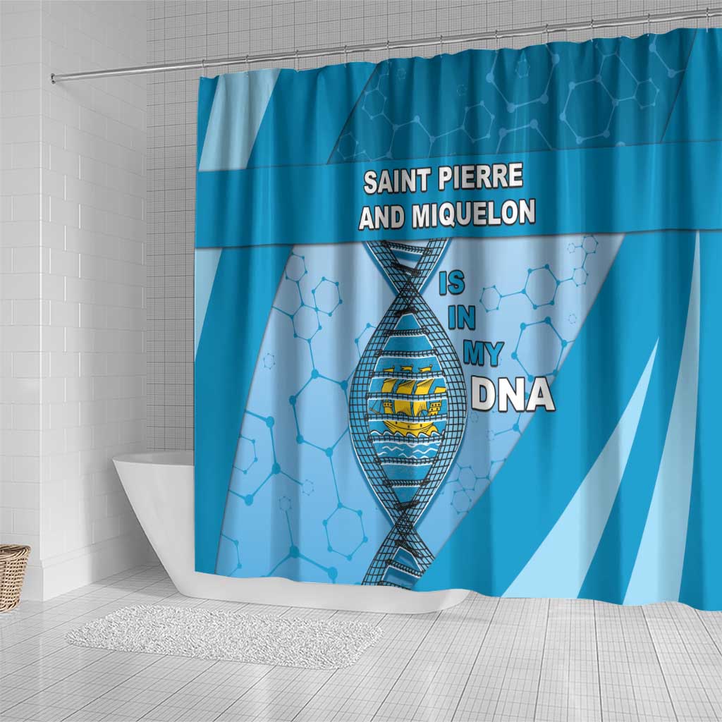 Saint Pierre And Miquelon Is In My DNA Shower Curtain - Wonder Print Shop