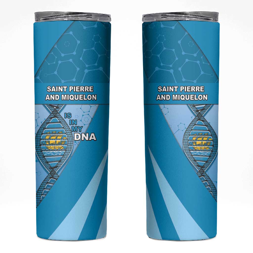 Saint Pierre And Miquelon Is In My DNA Skinny Tumbler - Wonder Print Shop