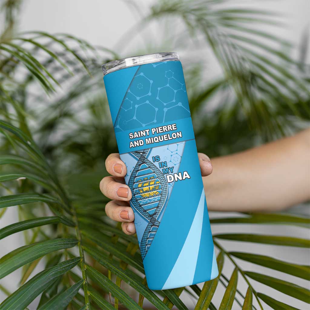 Saint Pierre And Miquelon Is In My DNA Skinny Tumbler - Wonder Print Shop