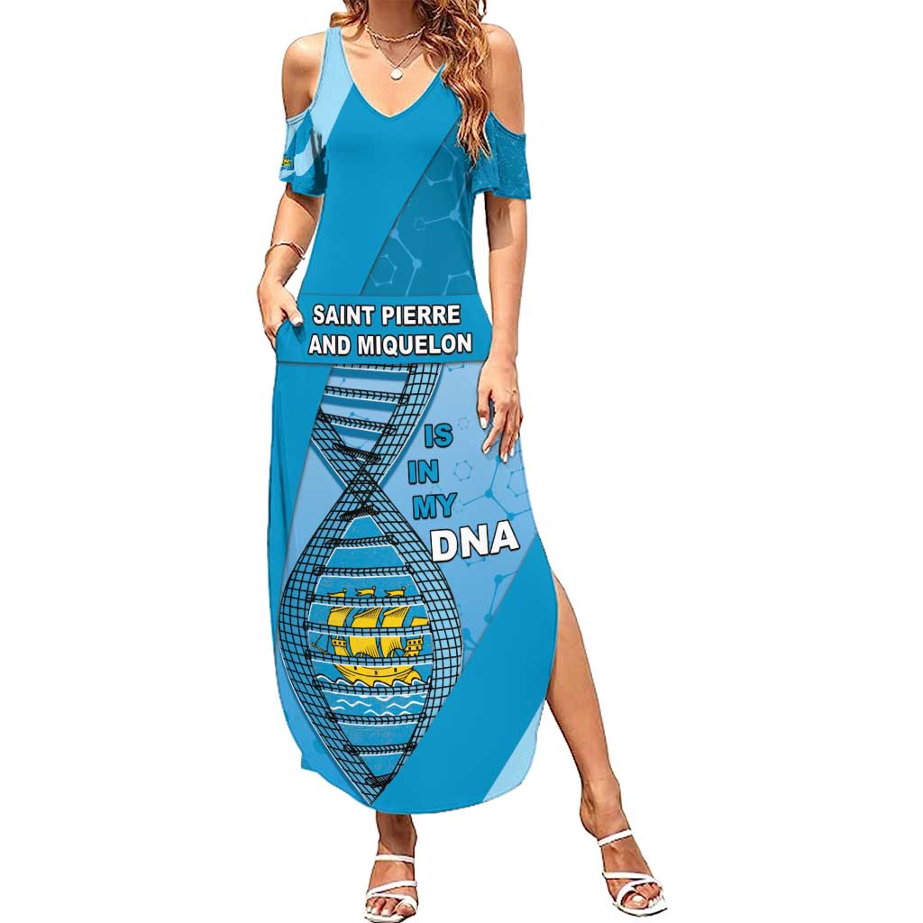 Saint Pierre And Miquelon Is In My DNA Summer Maxi Dress - Wonder Print Shop