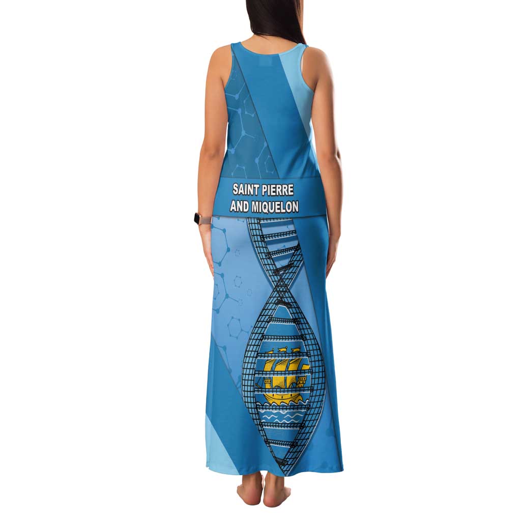 Saint Pierre And Miquelon Is In My DNA Tank Maxi Dress - Wonder Print Shop