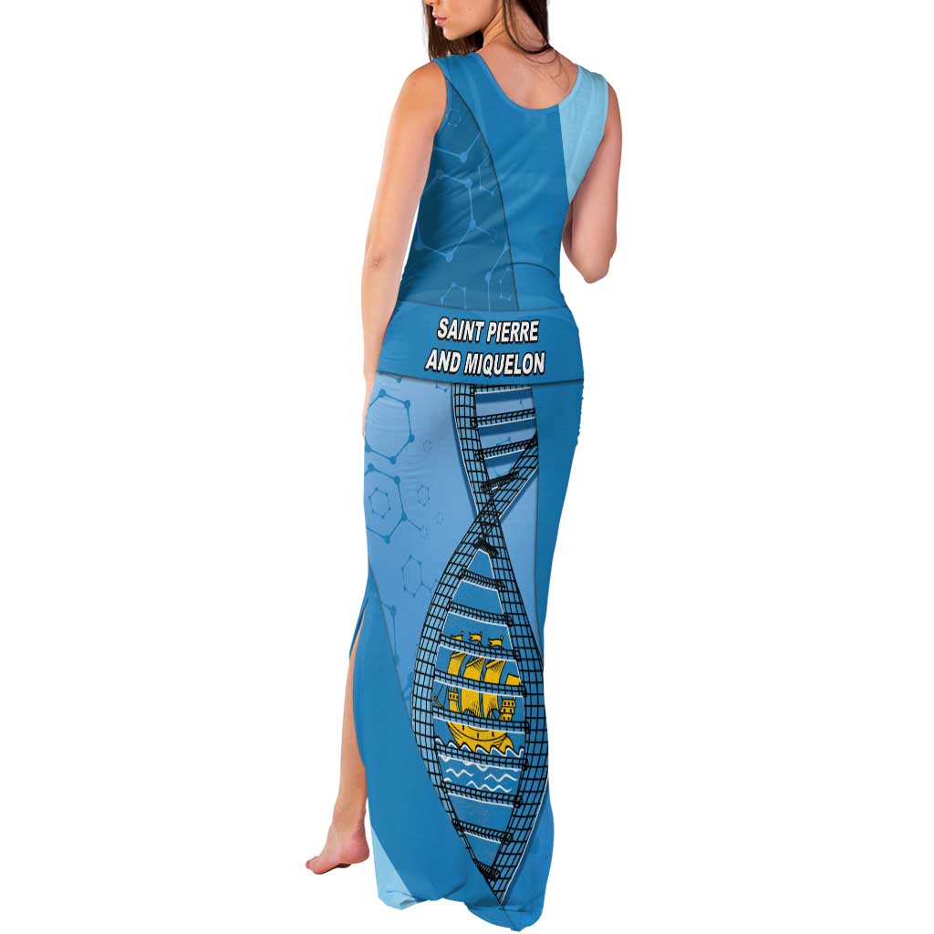 Saint Pierre And Miquelon Is In My DNA Tank Maxi Dress - Wonder Print Shop
