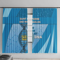 Saint Pierre And Miquelon Is In My DNA Window Curtain - Wonder Print Shop