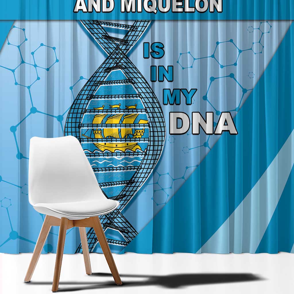 Saint Pierre And Miquelon Is In My DNA Window Curtain - Wonder Print Shop