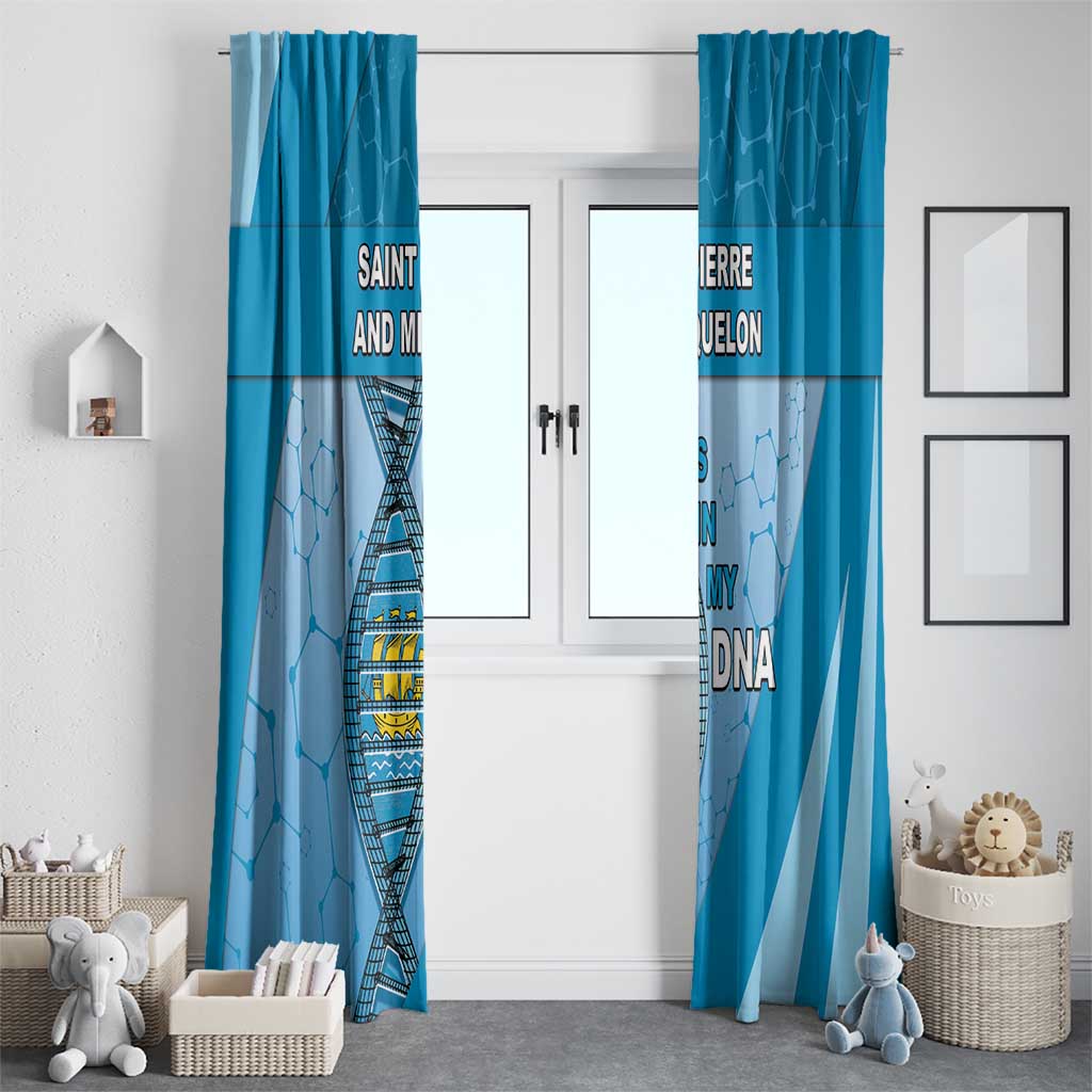 Saint Pierre And Miquelon Is In My DNA Window Curtain - Wonder Print Shop