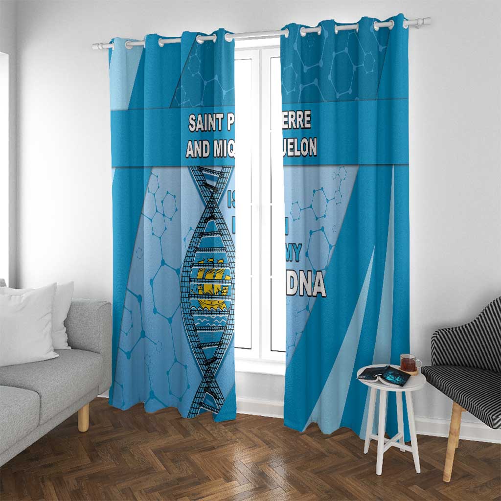 Saint Pierre And Miquelon Is In My DNA Window Curtain - Wonder Print Shop