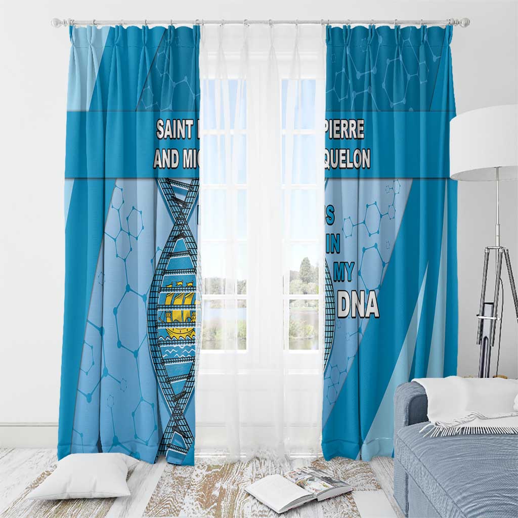 Saint Pierre And Miquelon Is In My DNA Window Curtain - Wonder Print Shop