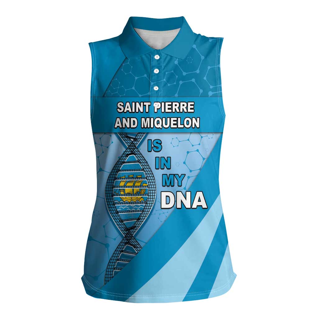 Saint Pierre And Miquelon Is In My DNA Women Sleeveless Polo Shirt - Wonder Print Shop