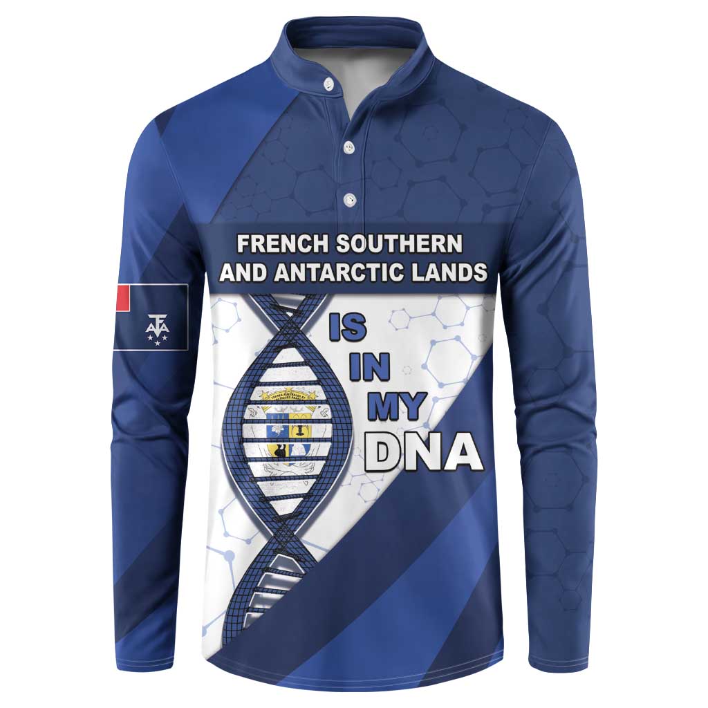 French Southern And Antarctic Lands Is In My DNA Button Sweatshirt - Wonder Print Shop