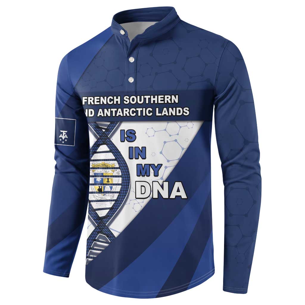 French Southern And Antarctic Lands Is In My DNA Button Sweatshirt - Wonder Print Shop