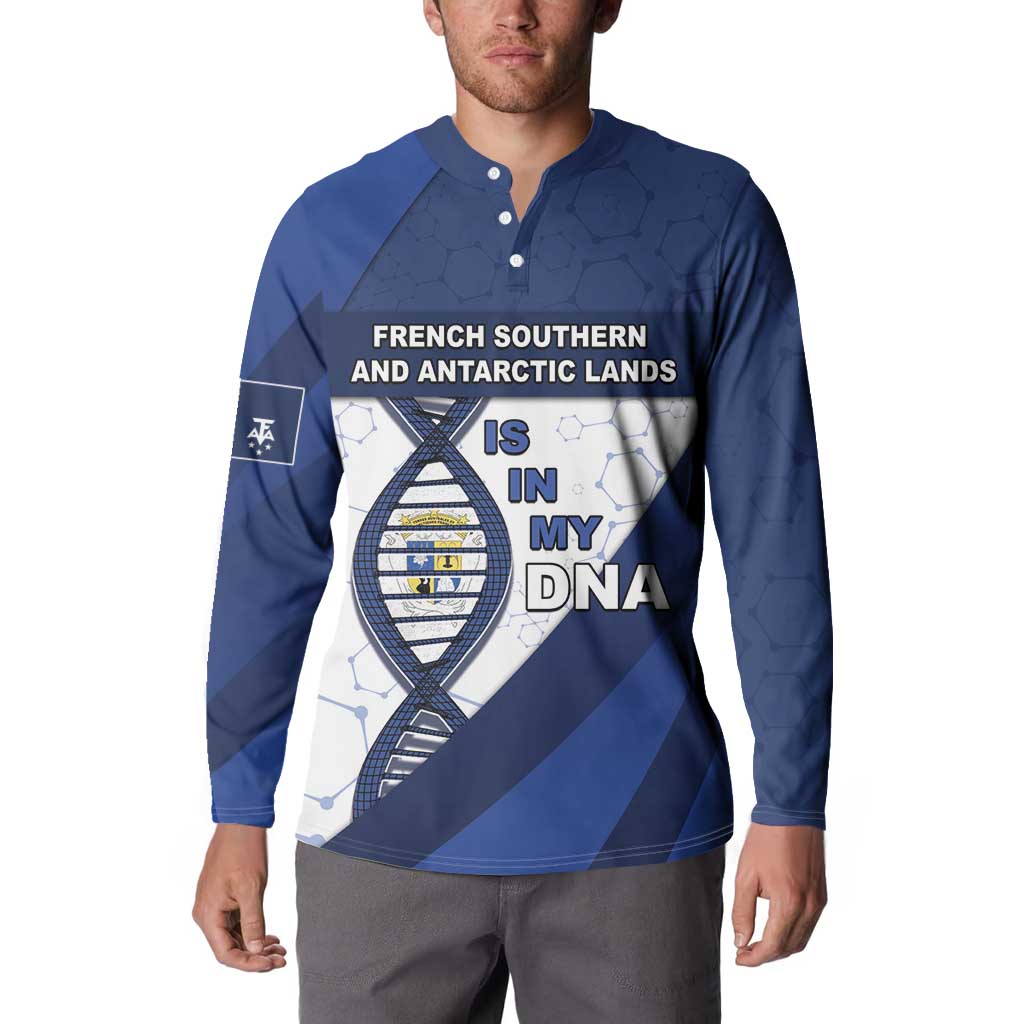 French Southern And Antarctic Lands Is In My DNA Button Sweatshirt - Wonder Print Shop